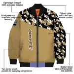 customized anaheim ducks flag scratch effect gold bomber jacket best selling