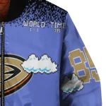 customized anaheim ducks mario blocks blue black bomber jacket best selling