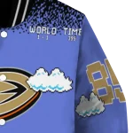 customized anaheim ducks mario blocks blue black varsity jacket best selling
