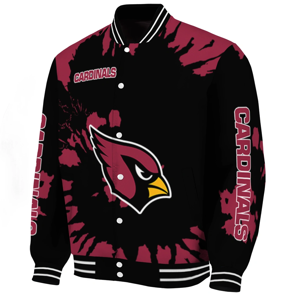 customized arizona cardinals burst splatter red varsity jacket best selling customized arizona cardinals burst splatter red varsity jacket best selling