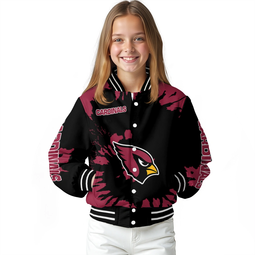 customized arizona cardinals burst splatter red varsity jacket top rated customized arizona cardinals burst splatter red varsity jacket top rated