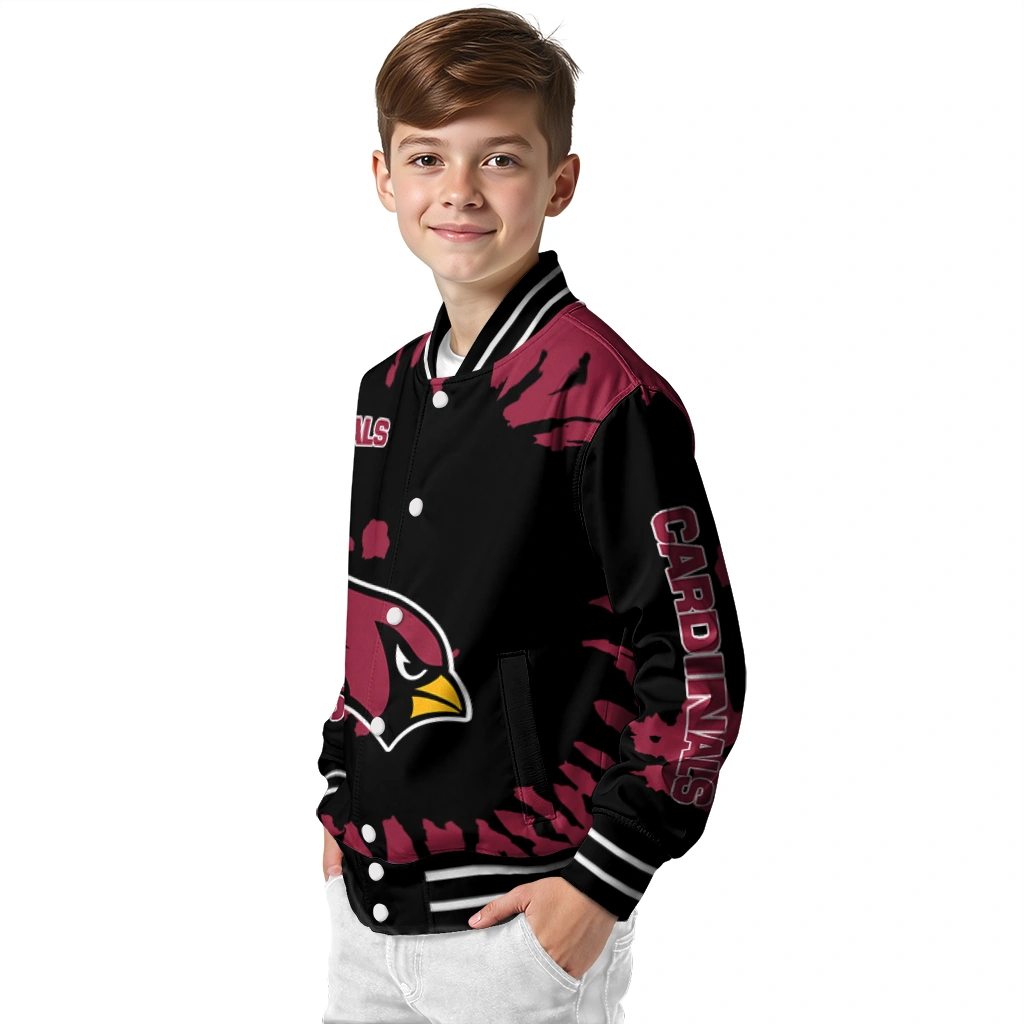 customized arizona cardinals burst splatter red varsity jacket trendy customized arizona cardinals burst splatter red varsity jacket trendy