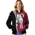 customized arizona cardinals snoopy head red bomber jacket best selling