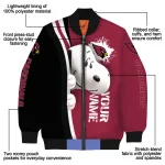 customized arizona cardinals snoopy head red bomber jacket best selling