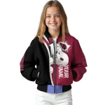 customized arizona cardinals snoopy head red bomber jacket best selling
