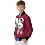 customized arizona cardinals snoopy head red bomber jacket best selling