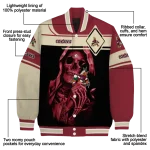 customized arizona coyotes reaper hands red black varsity jacket best selling