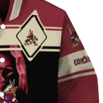 customized arizona coyotes reaper hands red black varsity jacket best selling