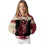 customized arizona coyotes reaper hands red black varsity jacket best selling