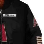 customized arizona diamondbacks american flag skull black bomber jacket best selling
