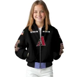 customized arizona diamondbacks american flag skull black bomber jacket best selling