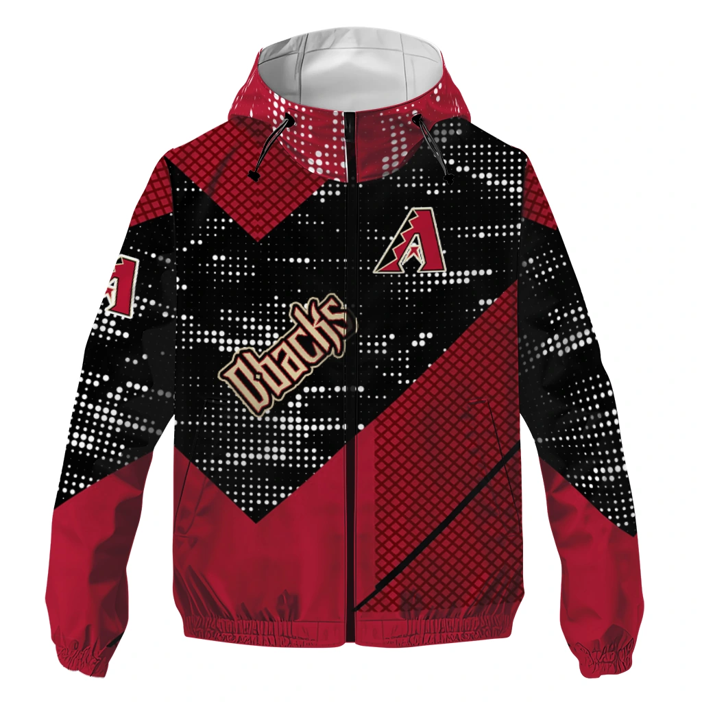 customized arizona diamondbacks arrow matrix red black windbreaker jacket best selling customized arizona diamondbacks arrow matrix red black windbreaker jacket best selling