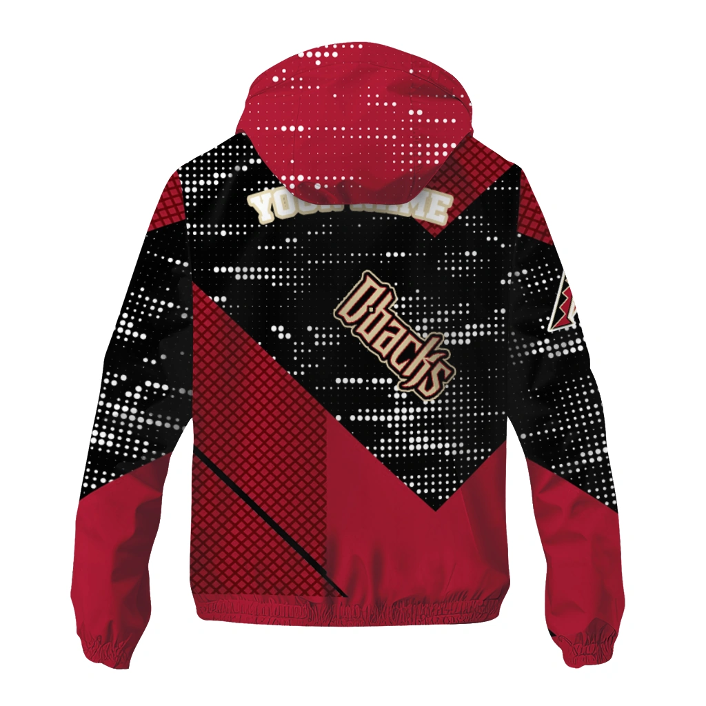 customized arizona diamondbacks arrow matrix red black windbreaker jacket fashion forward customized arizona diamondbacks arrow matrix red black windbreaker jacket fashion forward