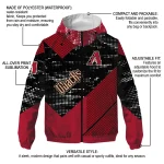 customized arizona diamondbacks arrow matrix red black windbreaker jacket best selling