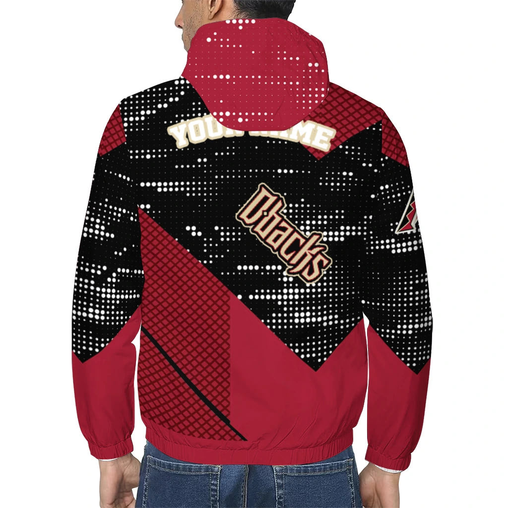 customized arizona diamondbacks arrow matrix red black windbreaker jacket trendy customized arizona diamondbacks arrow matrix red black windbreaker jacket trendy