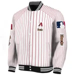 customized arizona diamondbacks athlete pinstripes white varsity jacket best selling