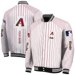 customized arizona diamondbacks athlete pinstripes white varsity jacket best selling