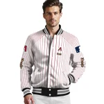 customized arizona diamondbacks athlete pinstripes white varsity jacket best selling