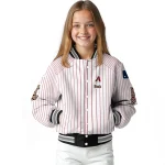 customized arizona diamondbacks athlete pinstripes white varsity jacket best selling