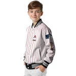 customized arizona diamondbacks athlete pinstripes white varsity jacket best selling