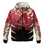 customized arizona diamondbacks brick motion red black windbreaker jacket best selling