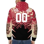 customized arizona diamondbacks brick motion red black windbreaker jacket best selling