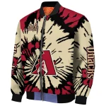 customized arizona diamondbacks burst splatter red bomber jacket best selling
