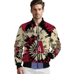 customized arizona diamondbacks burst splatter red bomber jacket best selling