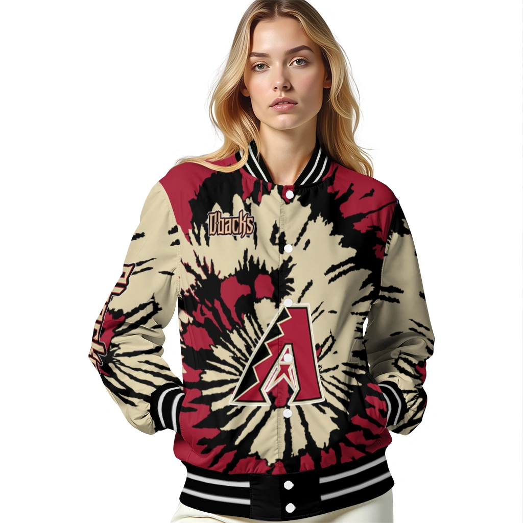 customized arizona diamondbacks burst splatter red varsity jacket latest model customized arizona diamondbacks burst splatter red varsity jacket latest model