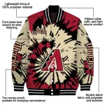 customized arizona diamondbacks burst splatter red varsity jacket best selling
