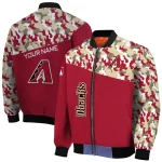 customized arizona diamondbacks camouflage print red bomber jacket best selling