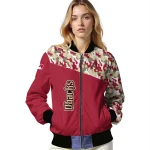 customized arizona diamondbacks camouflage print red bomber jacket best selling