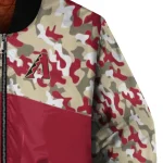 customized arizona diamondbacks camouflage print red bomber jacket best selling