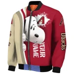 customized arizona diamondbacks snoopy head red bomber jacket best selling