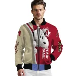 customized arizona diamondbacks snoopy head red bomber jacket best selling