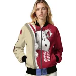 customized arizona diamondbacks snoopy head red bomber jacket best selling