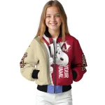 customized arizona diamondbacks snoopy head red bomber jacket best selling