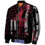 customized arizona diamondbacks star stripes red black bomber jacket best selling