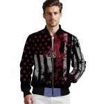 customized arizona diamondbacks star stripes red black bomber jacket best selling