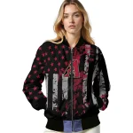 customized arizona diamondbacks star stripes red black bomber jacket best selling