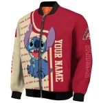 customized arizona diamondbacks stitch laughing red bomber jacket best selling