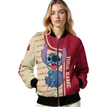 customized arizona diamondbacks stitch laughing red bomber jacket best selling