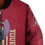 customized arizona diamondbacks stitch laughing red bomber jacket best selling