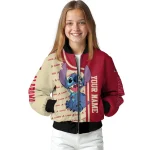 customized arizona diamondbacks stitch laughing red bomber jacket best selling