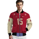 customized arizona diamondbacks team patch red bomber jacket best selling