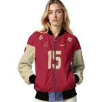 customized arizona diamondbacks team patch red bomber jacket best selling