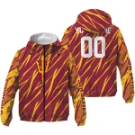 customized arizona state sun devils abstract streaks maroon windbreaker jacket best selling
