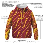 customized arizona state sun devils abstract streaks maroon windbreaker jacket best selling