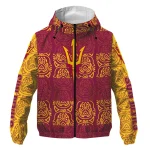 customized arizona state sun devils cat eyes maroon windbreaker jacket best selling