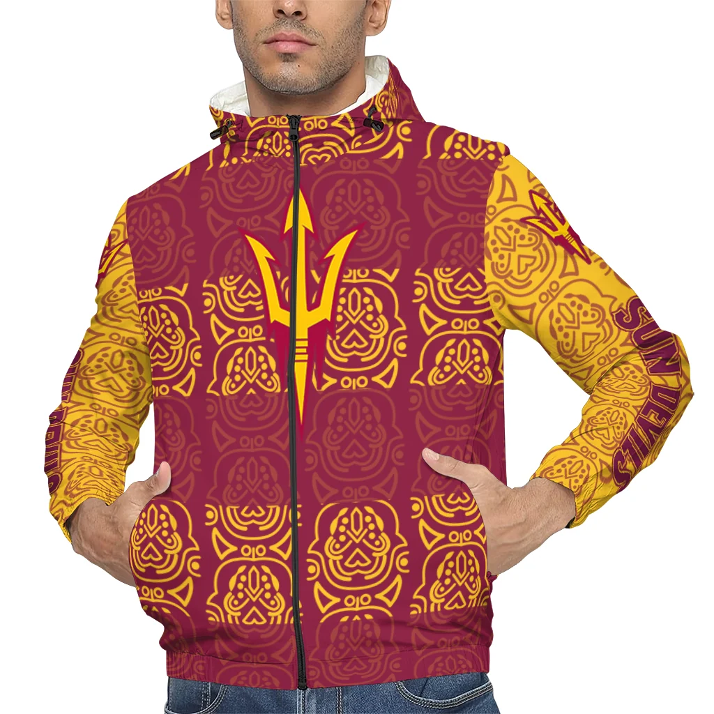 customized arizona state sun devils cat eyes maroon windbreaker jacket top rated customized arizona state sun devils cat eyes maroon windbreaker jacket top rated
